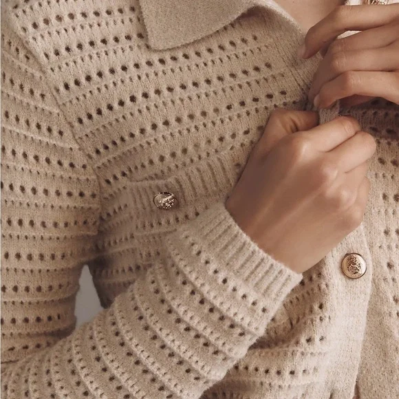 NWT! Anthropologie NVLT Collared Knit Lady Jacket - Size XS - Picture 4 of 4